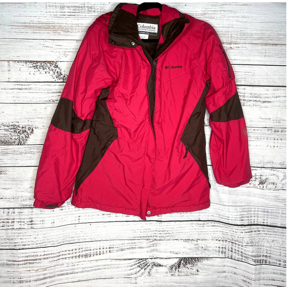 Columbia Medium Pink Winter Jacket Fleece Lined Waterproof Coat M - Picture 1 of 5